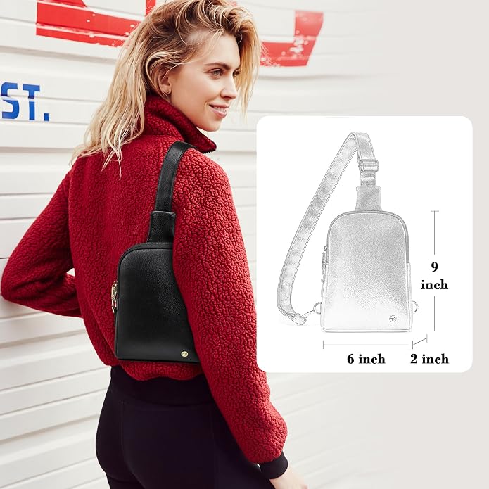 Lightweight Small Crossbody Sling Bag for Women | Mini Travel Purse,Multi-pocket with Card Slots,Durable Vegan Leather,Everyday Carry