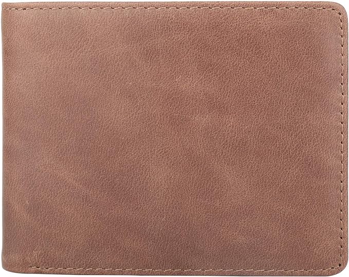 HIMI Wallet for Men-Genuine Leather RFID Blocking Bifold Stylish Wallet With 2 ID Window
