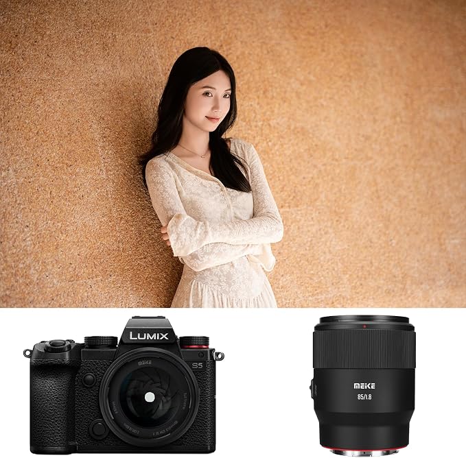 Meike 85mm f1.8 SE II Full Frame STM High Resolution 8K Auto Focus Medium-telephoto Lens Fixed Prime Portrait Lenses for Panasonic Lumix Sigma Camera S1 S1R S1H S5 FP FPL SL SL2 TL