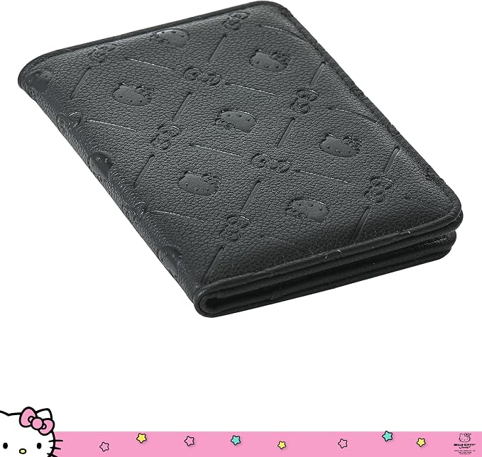 Hello Kitty Passport Holder for Travel Official License, Black Passport | Cover for Women, Sanrio Gifts