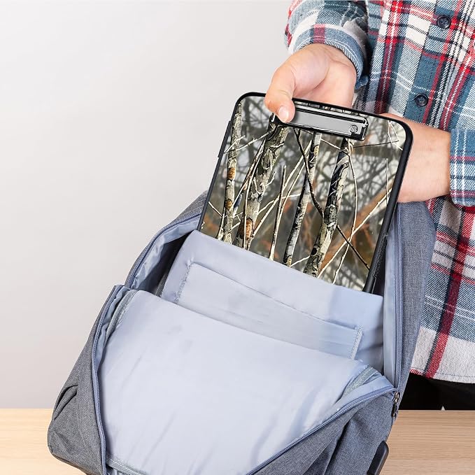 Clipboard with Storage,Storage Clipboard with Pen Holder,Heavy Duty Plastic Storage Clipboard with Low Profile Clip,Teacher Must Haves,Clipboard Folder,Office Supplies,Branch -1337