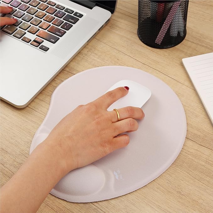 Mr. Pen- Ergonomic Mouse Pad with Wrist Rest | Breathable Fabric with Memory Foam Cushion, Non-Slip Rubber Base, Gel Mouse Pad with Wrist Support