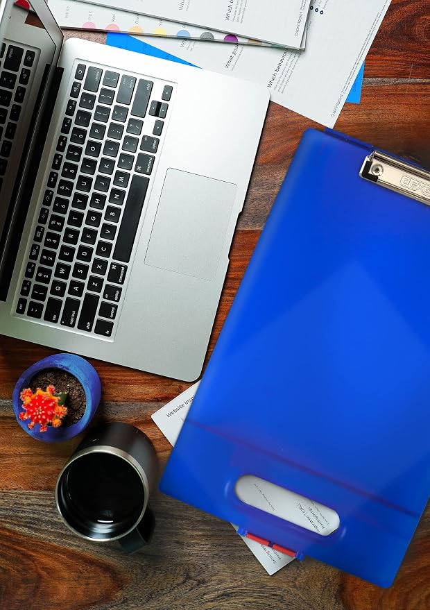 Dexas Clipcase Storage Clipboard with Handle, Blue