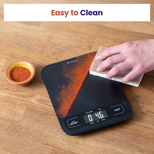 Etekcity Food Kitchen Scale, Digital Grams and Ounces, Large | Tare function, ideal for baking, weight loss, keto, meal prep, packages, liquids and jewelry, Black