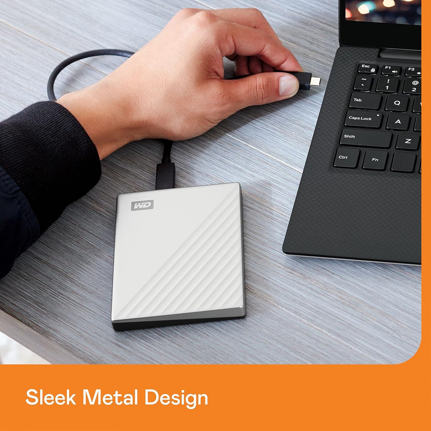 Western Digital 4TB My Passport Ultra for Mac Silver Portable External Hard Drive HDD, USB-C and USB 3.1 Compatible - WDBPMV0040BSL-WESN