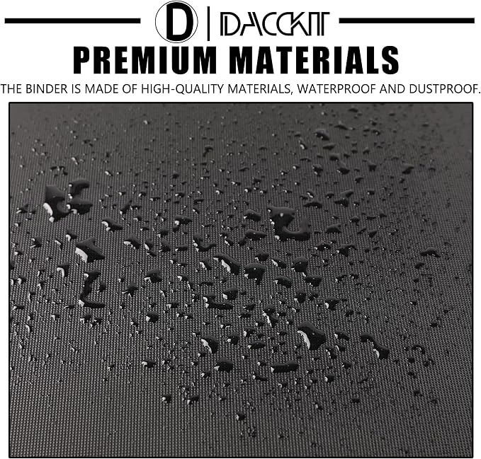 D DACCKIT Trading Card Binder 4 Pocket - Fits 336 Cards,21 Side-Loading Pages, Card Binder No Rings Folder for Collectible Games, Sports, TCG (Model D,Classic Black)