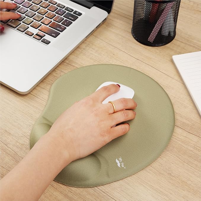 Mr. Pen- Ergonomic Mouse Pad with Wrist Rest | Breathable Fabric with Memory Foam Cushion, Non-Slip Rubber Base, Gel Mouse Pad with Wrist Support