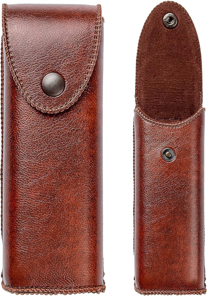 Hard Eyeglass Case With Belt Loop, PU Leather Glasses Case, Eyeglasses Cases, Reading Glass Case, Spectacles Box For Eyeglass, Classic Style Brown Eyeglass Case Small