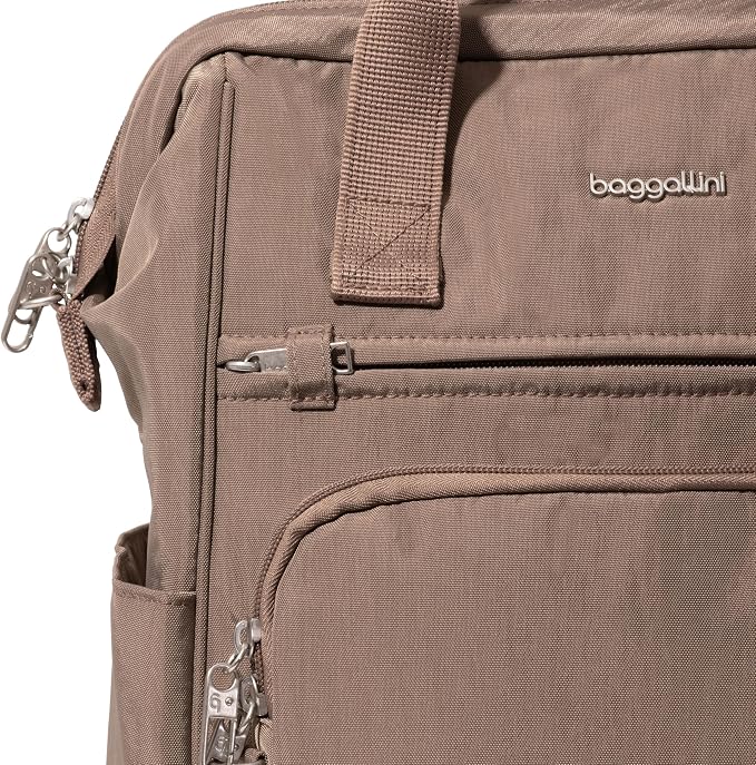 Baggallini Securtex Anti-Theft Windsor Backpack for Travel, Work & College, RFID & Locking Zipper, Up to 16" Laptop