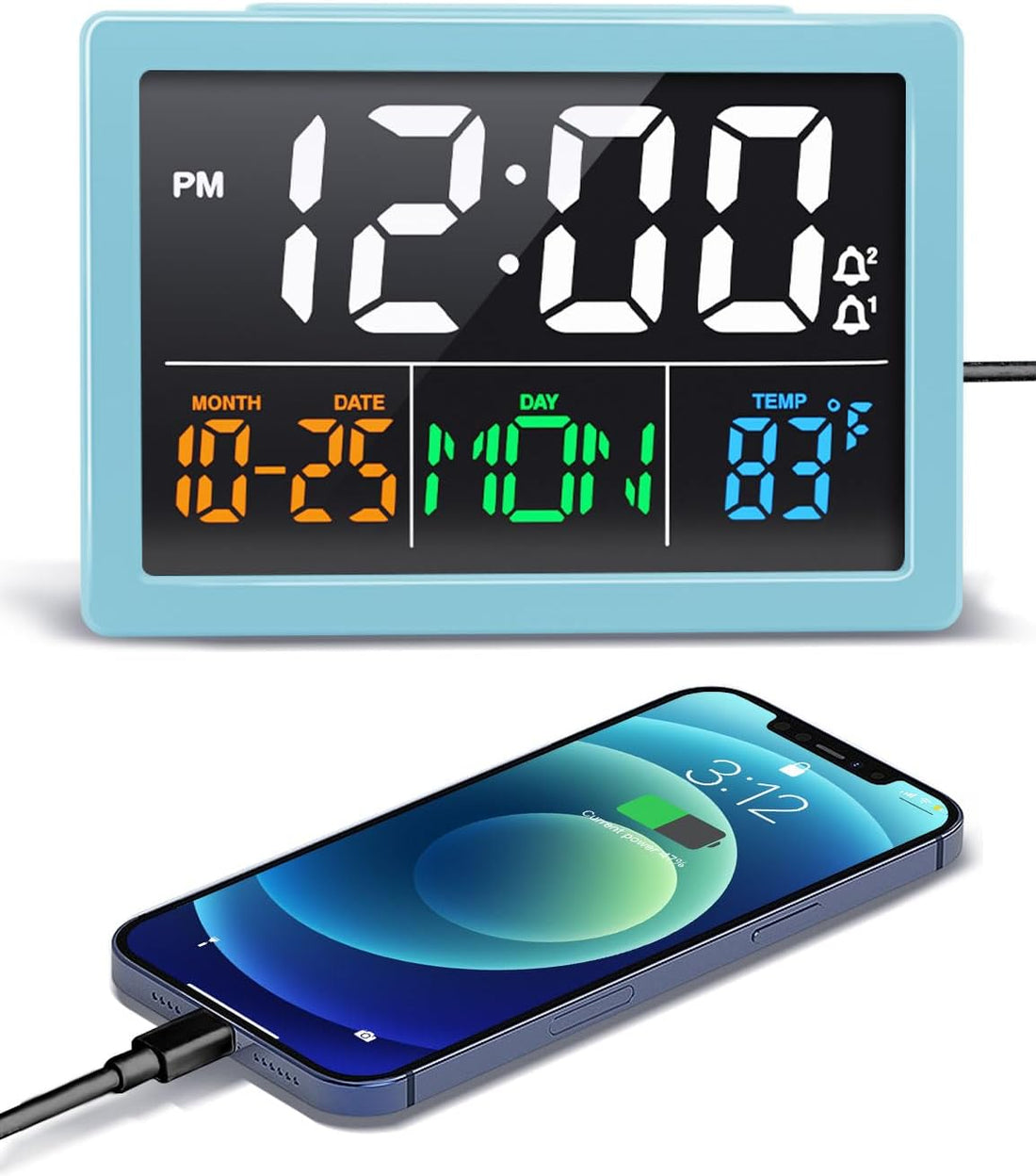 Upgrade Your Morning Routine: The Ultimate 5.5" Large LED Digital Alarm Clock