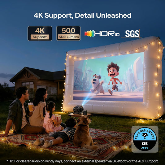 Bring the Theater Anywhere: The Cinematic Power of the Aurzen BOOM mini Smart Projector