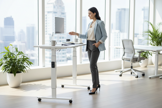 The Mobile Standing Desk That Adapts to Every Lesson and Workday