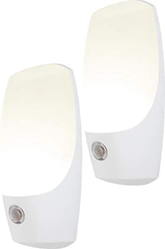 Energizer LED Automatic Night Lights, Plug-in, Soft White, Light Sensing, On at Dusk, Off at Dawn, Energy Efficient, Ideal for Bedroom, Bathroom, Kitchen, Hallway, Staircase, 37101, 2 Pack,