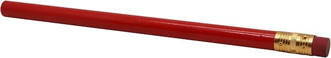 RevMark Jumbo Round Pencil 24-Pack with Black Lead, USA Made. Quality Cedar Wood for Carpenters, Construction Workers, Woodworkers, Framers, DIY, Students, Teachers (Red)