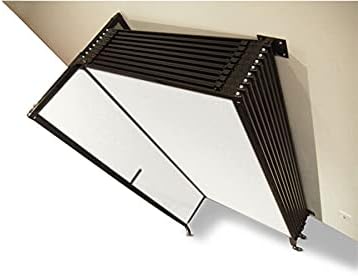 Wall-Mounted Sliding StraightWall Room Divider | Adjustable Widths | Locking Wheels | Room Separator | Up to 7'2" Wide x 6' Tall Slate Fabric Panels