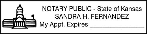 Kansas Rectangular Notary Stamp | Official State Notary Stamp | Official Seals | Meets State Specifications (Kansas, Rectangular Stamp)