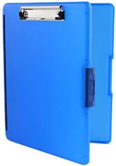 Dexas Slimcase 2 Plastic Clipboard with Storage & Side Opening, Royal Blue, Office Supplies Clipboards to Organize, Carry & Store, A4 Holder, Style and Functionality Nursing Clipboard (Pack of 6)