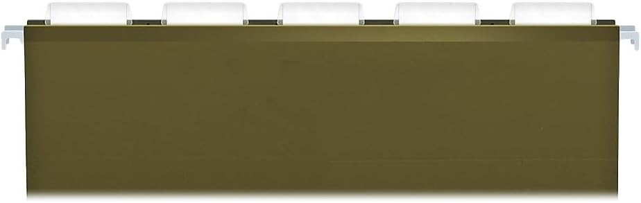 Pendaflex 04153X1 Reinforced 1" Extra Capacity Hanging Folders, Legal, Standard Green, Box of 25 (4153X1)