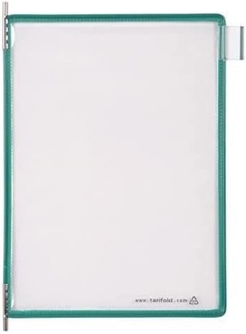 Tarifold Wall Mount Reference System, 10 Pockets, Mexico Colors | 10 double-sided PVC pockets hold 20 letter-size sheets, Mexico color frames, sturdy wall-mount bracket, easy to install