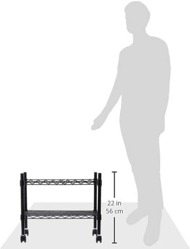 Safco Rolling Cart, Fits Letter and Legal-Size Hanging Folders, Mobile File Storage, Steel, Black