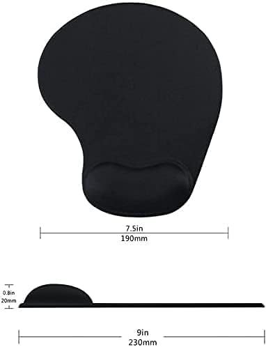 Office Mousepad with Gel Wrist Support - Ergonomic Gaming Desktop Mouse Pad Wrist Rest - Design Gamepad Mat Rubber Base for Laptop Computer -Silicone Non-Slip Special-Textured Surface (06RoseRed)