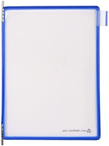 Tarifold Wall Mount Reference System, 10 Pockets, USA Colors | 10 double-sided PVC pockets hold 20 letter-size sheets, USA color frames, sturdy wall-mount bracket, easy to install
