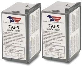 AMERICAN MAILING SOLUTIONS INC. | 2-Pack | PB 793-5 Replacement Red Fluorescent Ink Cartridge for Postage Meters DM100i, DM125i, DM150i, DM175i, DM200L, DM225, SendPro 300, C200, C300, C400, C425