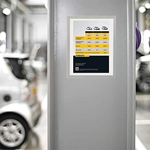 Tarifold Self-Adhesive Display Frames, Letter Size, Silver, 2 Pack | 2 self-adhesive display frames, letter size, non-glare front, portrait or landscape, removes without residue