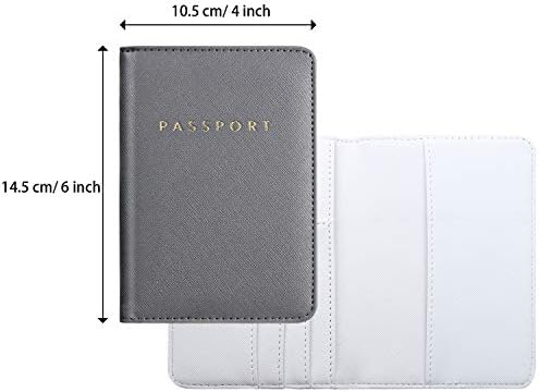 2 Pcs Passport Cover Holder for Travel Waterproof Leather Passport Wallet Case Book Travel Cruise Essentials for Women Men | 2 Pieces