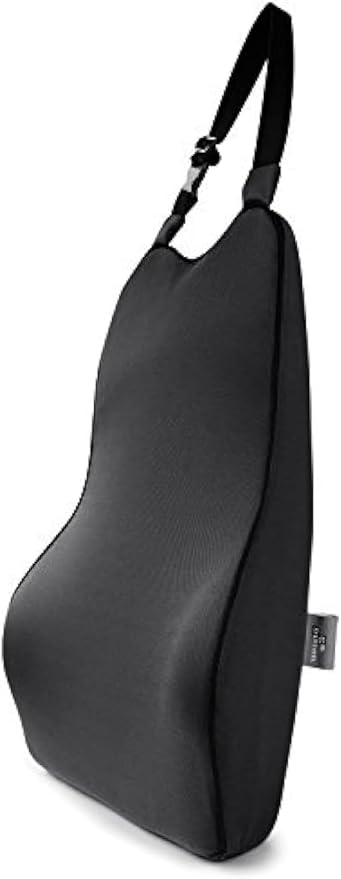 Lumbar Support Pillow for Car – Memory Foam Whole Back Relief | Adjustable Straps, Washable Cover, Anti-Slip – Daily Commute & Long Trips – 16.9"x20.9"(2.4" Thin) – Trusted by Pro Drivers