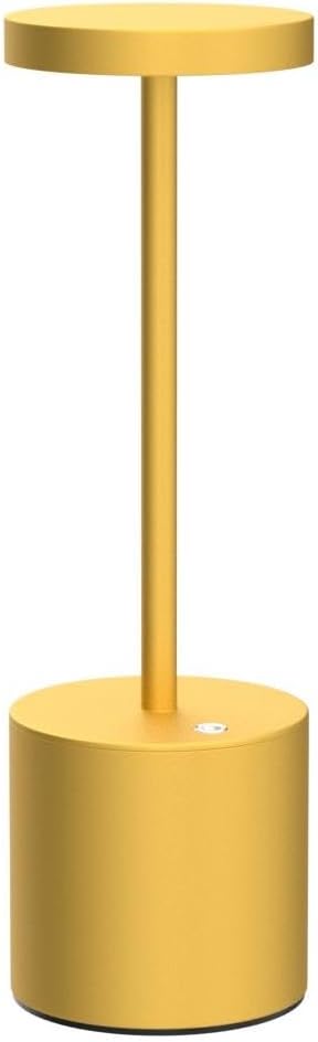 TBBGA LED Cordless Table Lamps Set of 2, 5000mAh Rechargeable Table Light | Portable Outdoor Table Lamp, 3 Color Stepless Dimming Battery Powered Lamp for Dinner/Patio/Restaurant/Bedroom (Gold)