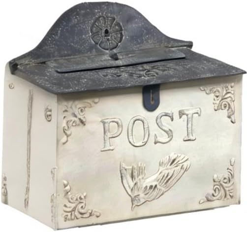 Vintage Style Wedding Card Box – Nostalgic Farmhouse Keepsake Holder for Cards, Wishes & Treasured Moments (White Horizontal)
