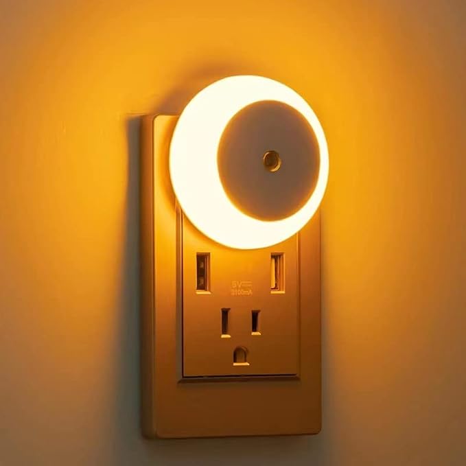 2-Pack Automatic Adults & Kids Night Lights Plug into Wall I Cozy Home Decor Led Wall Lights Bedroom Ambient Lighting I Dusk to Dawn Sensor Bathroom Night Light Kids Bathroom Lights, Bedroom Lights