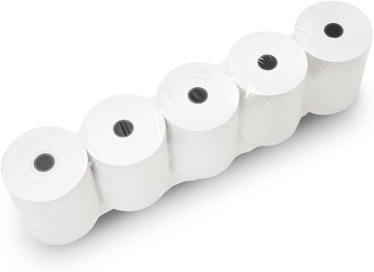 (50) 3 1/8 x 230 Thermal Paper Receipt Rolls 3.125 x 230 ft, POS/Cash Register Paper, TM-T88 T20 T90 Bixolon SRP-350 370, BPA Free, 50 Rolls, 48 GSM