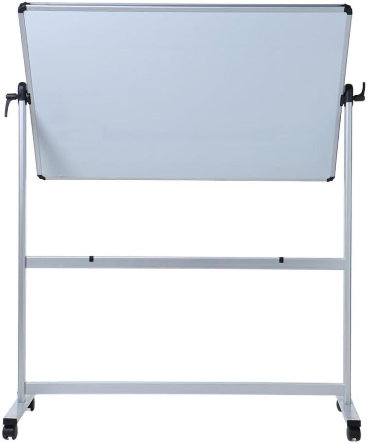 VIZ-PRO Double-Sided Magnetic Mobile Whiteboard,44 x 30 Inches Aluminium Frame and Stand