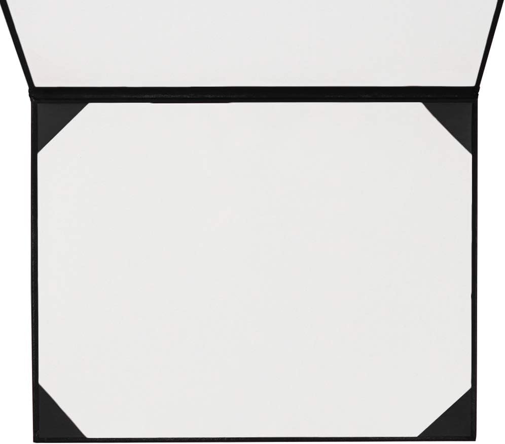 GraduationMall 8.5"x11" Smooth Padded Diploma Cover Certificate Holder Black,1-Pack