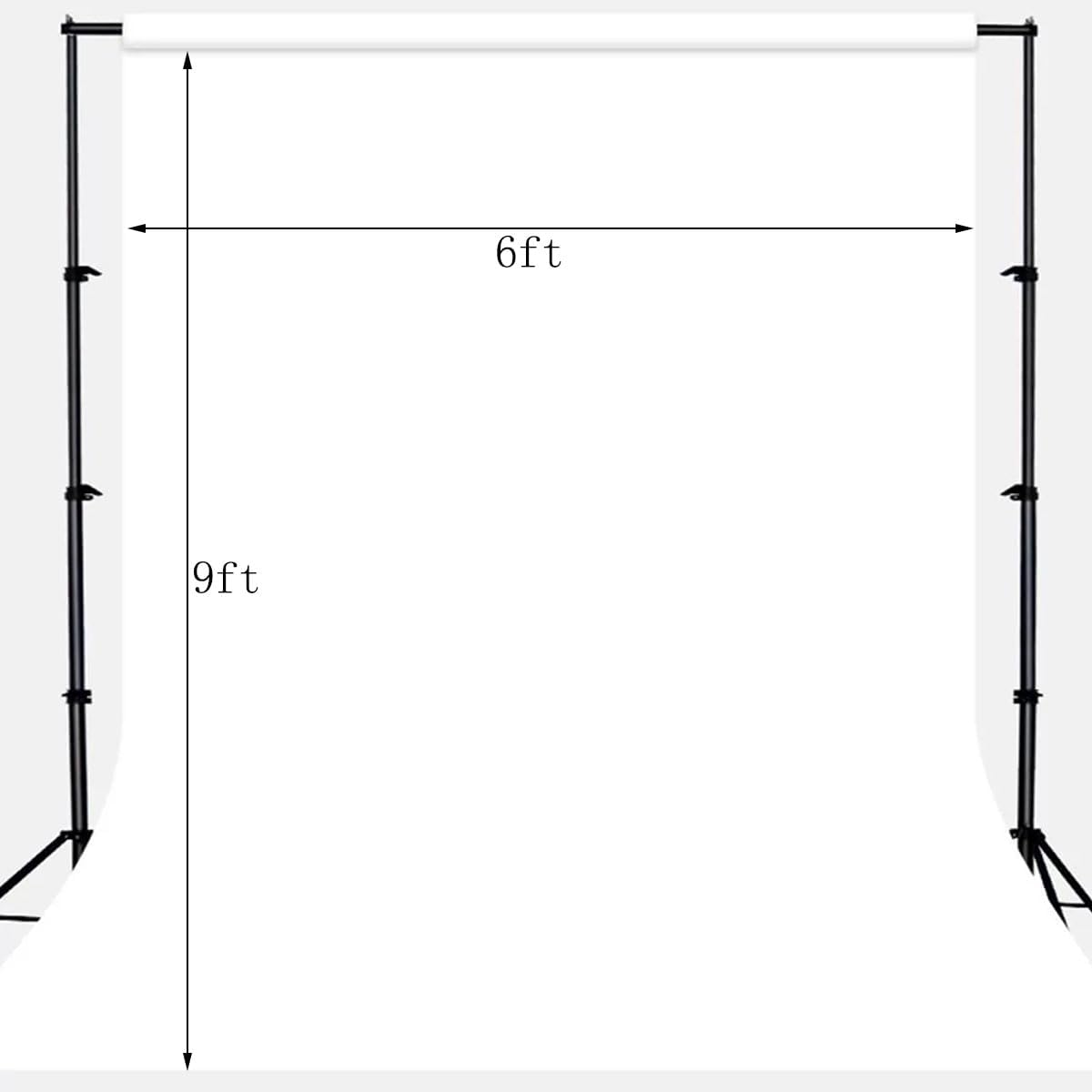 Solid Photography Backdrop Background Chromakey Muslin Portrait Background Screen for Photo Video Studio… (White, 6x9ft)
