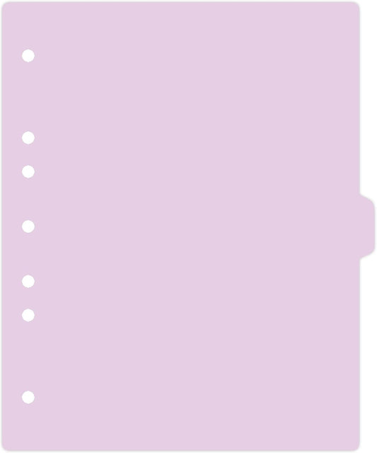 Carstens - Heavy Duty Plastic Ring Binder Dividers, Side Tab, 1/9 Cut, Tab 5 Position, US Letter, Lavender, Pack of 10, (2618-14) - Ideal Medical Chart Dividers or Index Tabs for 3 Ring Binders