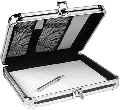 Vaultz Locking Storage Clipboard for Letter Size Sheets, Key Lock, Black (VZ00151) | Secure storage compartment keeps documents protected and organized, durable clipboard design for office, school or travel use