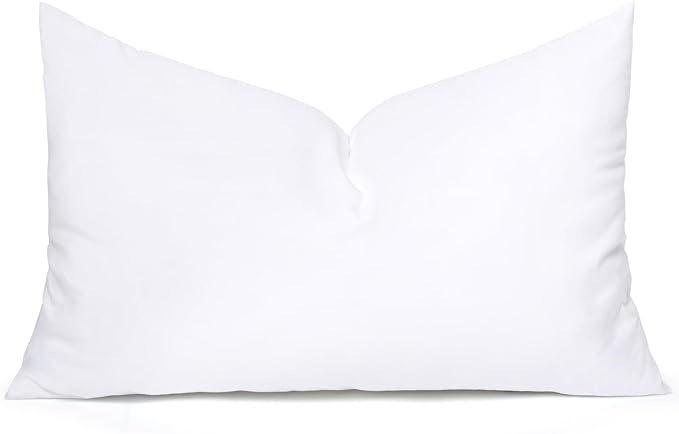 MIULEE 12x22 Inch Throw Pillow Insert for Couch Sofa Bed | Premium Virgin Filling, Soft Brushed Fabric, Rectangle Decorative Pillow, Lumbar Back and Neck Support