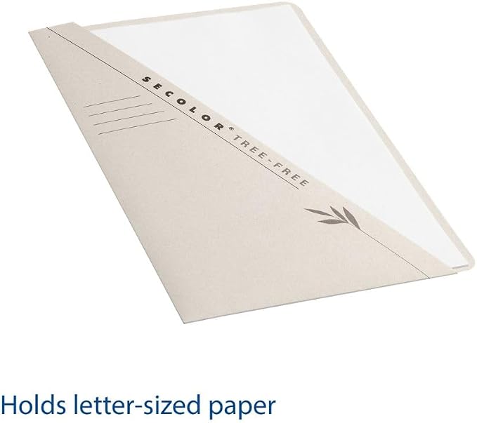 Jalema Tree-Free Insertion Folders, Natural Beige | Holds up to 20 sheets, cardboard made from agricultural waste, natural beige, for office, school or presentations