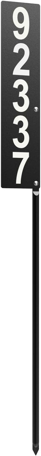 Metal House Number Sign, Waterproof Address Plaque with Stake | Suitable for Outside Mailbox Street Driveway businesses