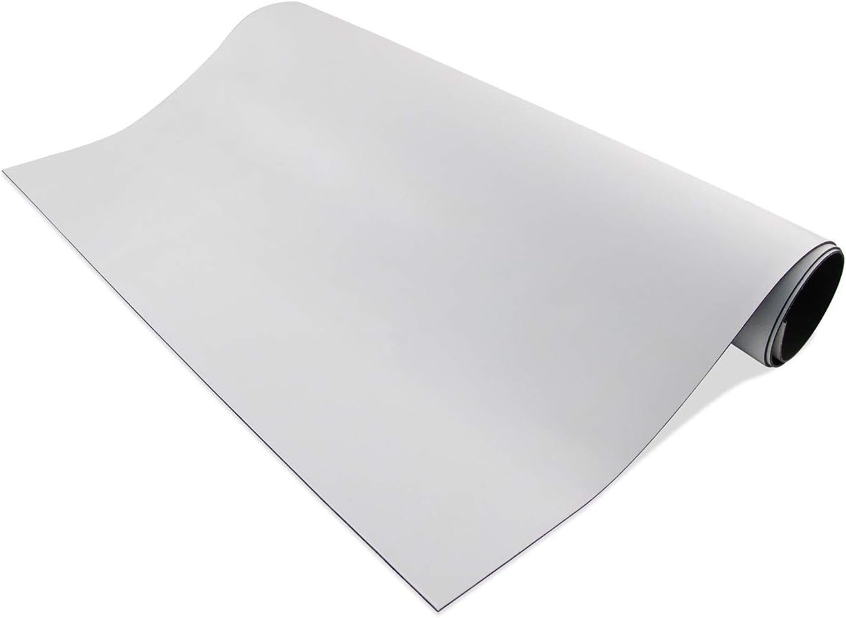 Master Magnetics Flexible Magnetic Sheet - Non-Adhesive Magnet - Ideal for Car Signs - Strong DIY Magnets for Fridge, Dry Erase Board, Crafting - 24.5" L x 12" W - White Vinyl Front - 1-Pack