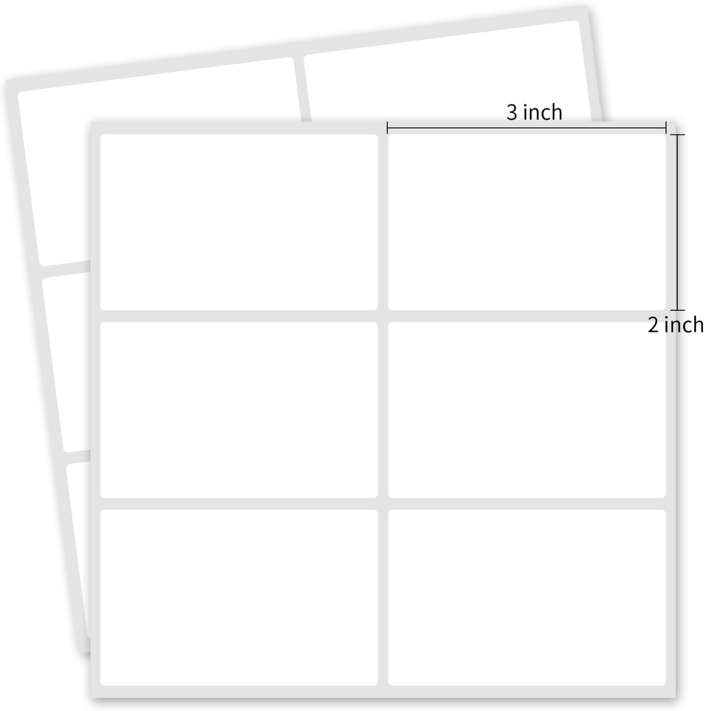 2×3 Inch Removable Blank Freezer Labels,Water/Oil/Tear Resistant/Ink Won't Smudge No Residue (120pcs,1 Bag)