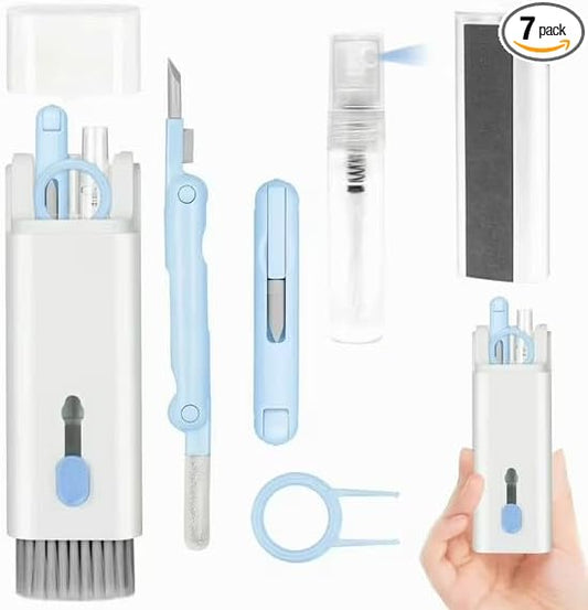 7-in-1 Keyboard Cleaner Earphones Cleaning Pen Keycap Puller Set Multifunctional Cleaning Kit For AirPods iPhone iMac MacBook