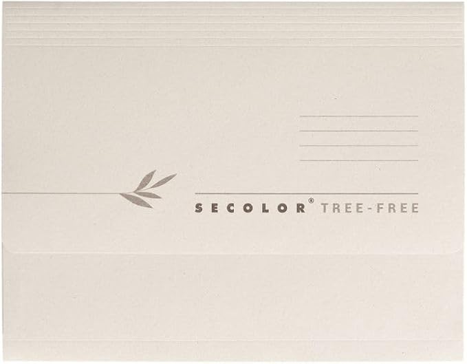 Jalema Tree-Free Pocket Folders, 10" x 11-5/8", 10 Pack, Natural Beige | 10 folders, holds up to 60 sheets, cardboard made from agricultural waste, natural beige, for office, school or presentations