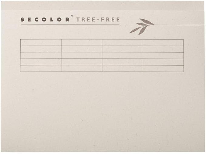 Jalema Tree-Free File Folders with Tabs, 10 Pack, Natural Beige | 10 folders, holds up to 100 sheets, cardboard made from agricultural waste, natural beige