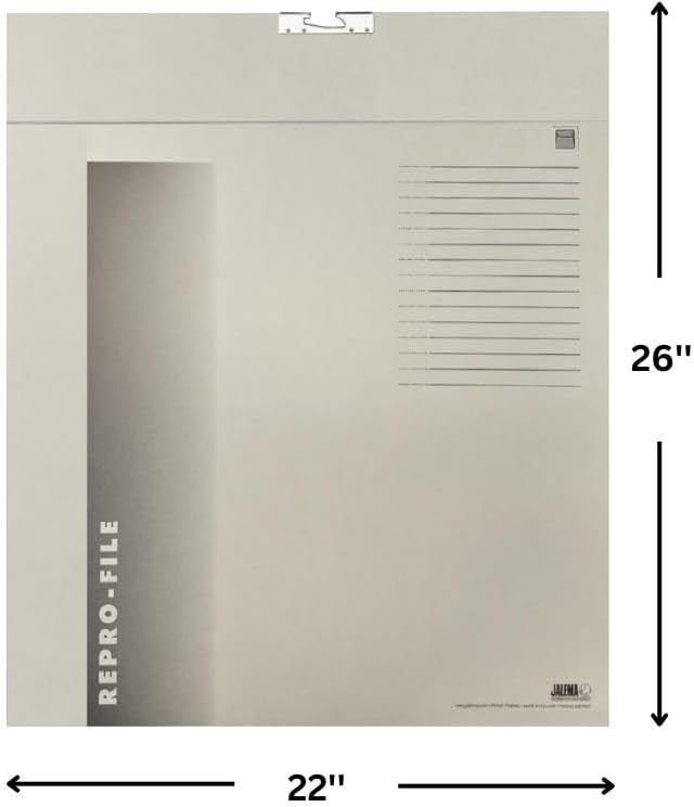 Jalema Repro-File, 22'' x 26'' Capacity, Gray, Pack of 50 | Holds large-format drawings, gray document file, expandable storage, protects oversized plans and artwork, pack of 50
