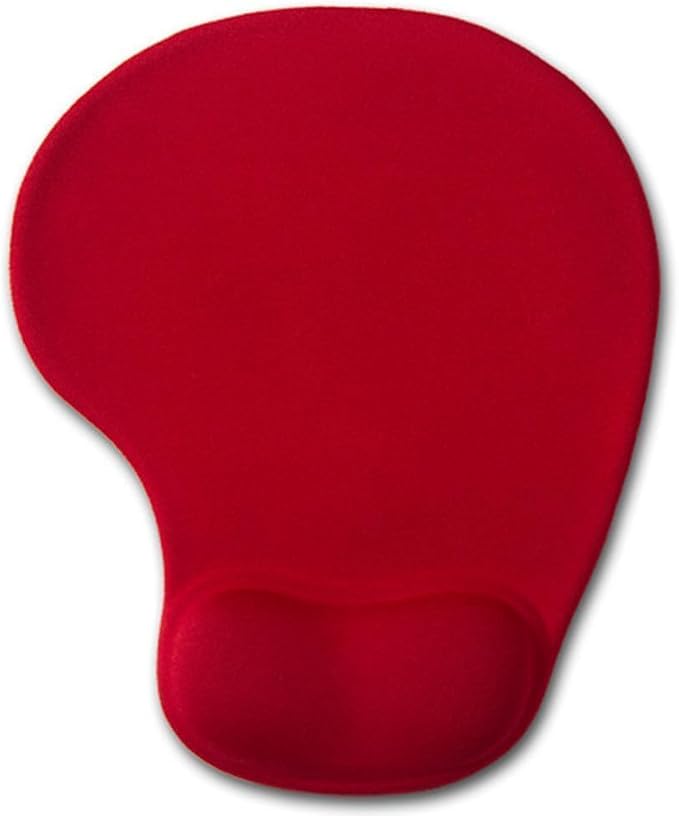 Office Mousepad with Gel Wrist Support - Ergonomic Gaming Desktop Mouse Pad Wrist Rest - Design Gamepad Mat Rubber Base for Laptop Computer -Silicone Non-Slip Special-Textured Surface (06Red)