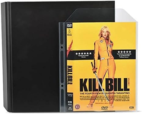 Tarifold DVD Storage Bundle, 100 Binder Sleeves and 4 Binders, 2-Ring Holes | Holds DVD, cover art and booklet, secure flap, 25 sleeves per binder, 120-micron polypropylene, saves up to 70% storage space